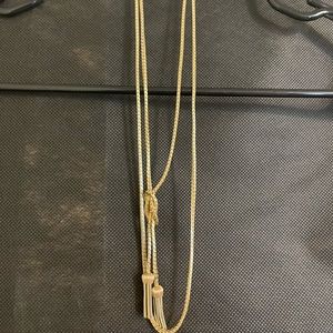 Vintage Gold Lariat Necklace